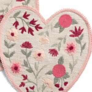 Set of 4 Pink and white floral placemats